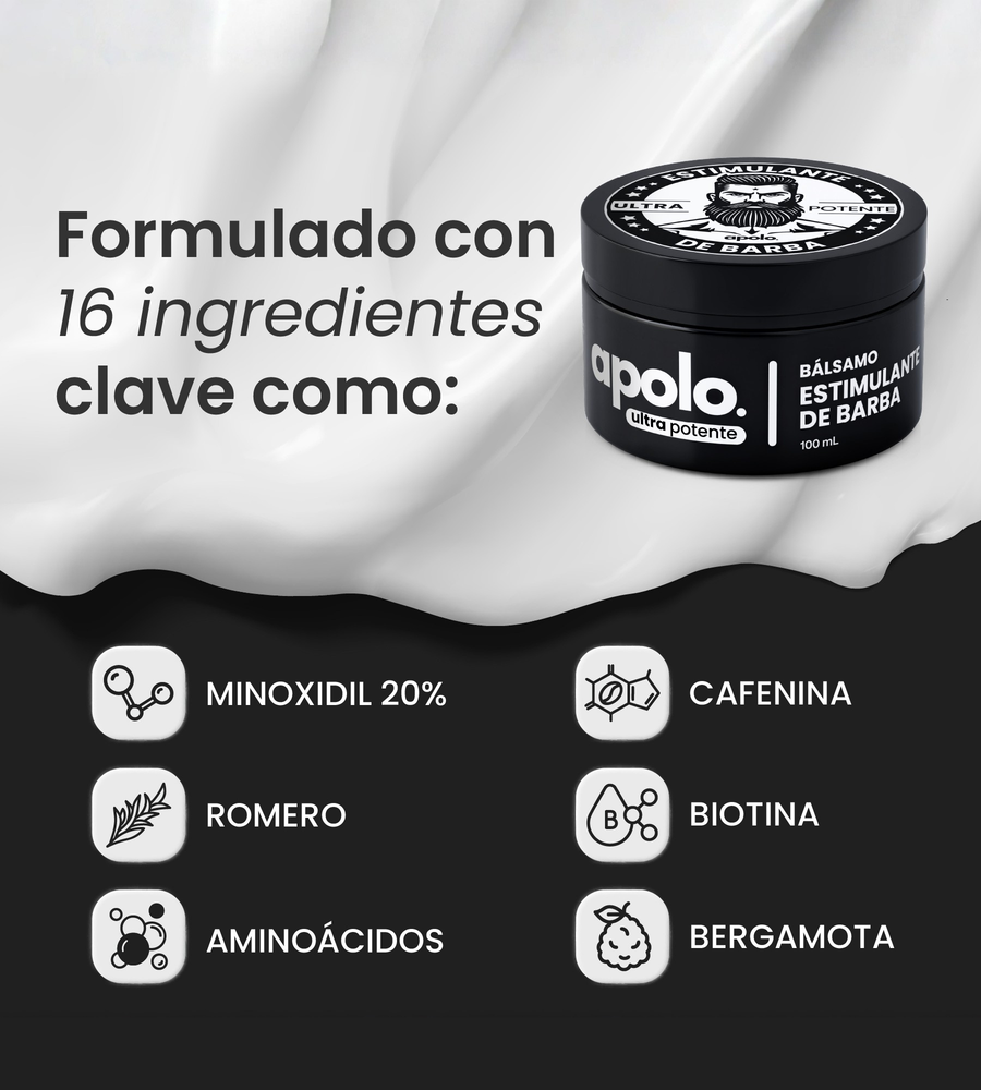 APOLO Ultra Potente – Bálsamo para Crecimiento de Barba | 100 mL